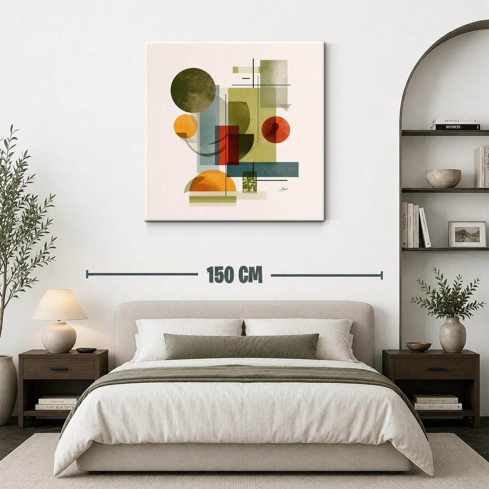 Composición abstracta con formas geométricas en tonos tierra — miniatura 3