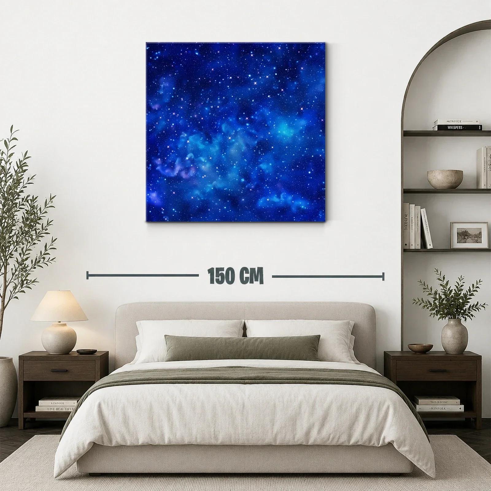 Cuadro cosmos estrellado con vibrantes tonos azules — miniatura 3