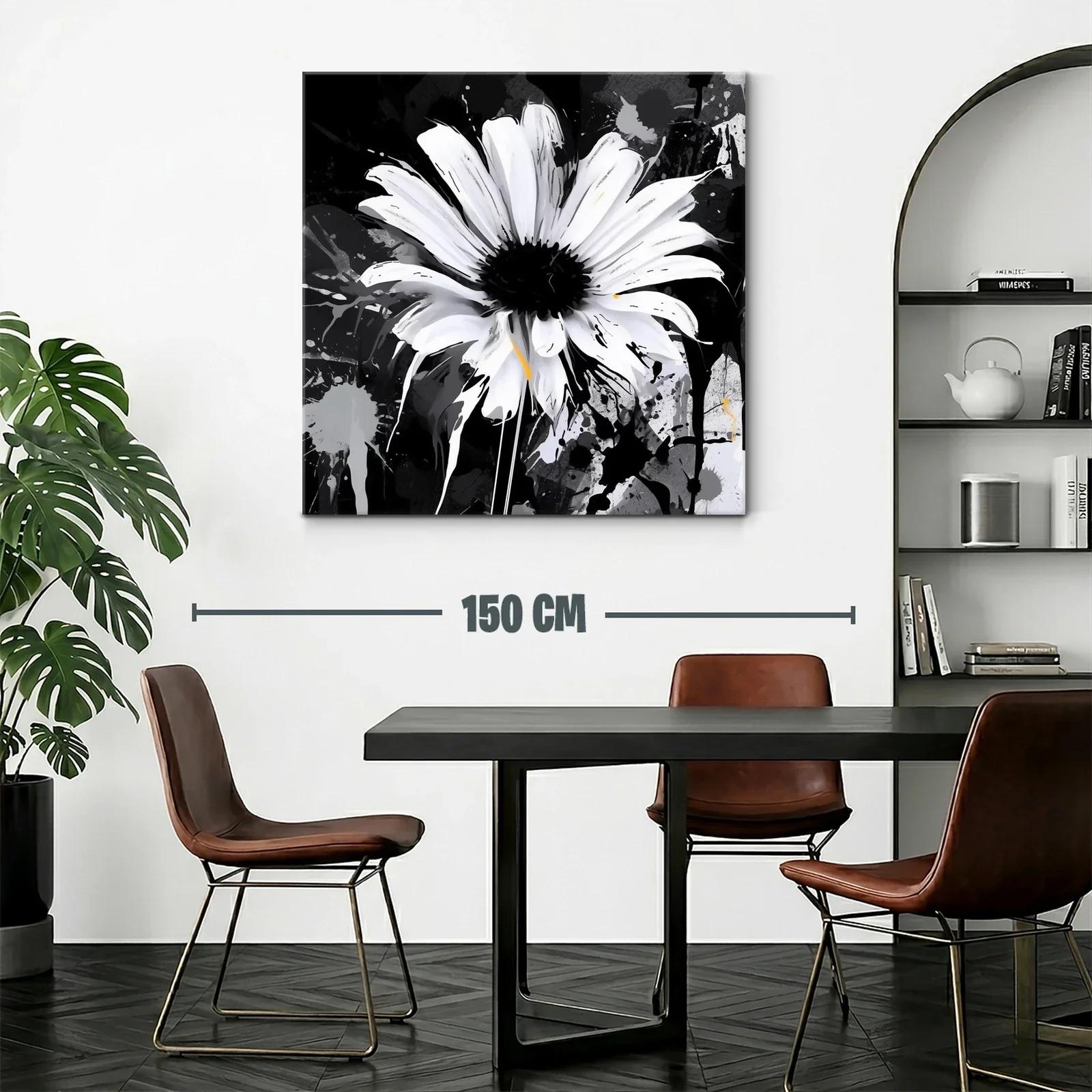 Flor blanca vibrante sobre fondo oscuro abstracto — miniatura 2