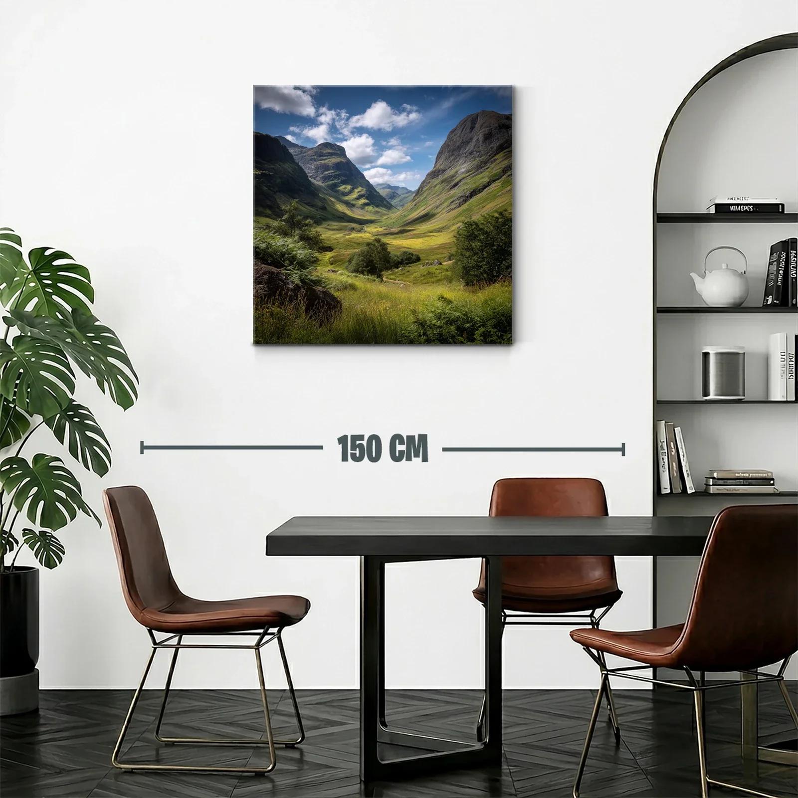 Impresionante paisaje de montaña con cielo azul y praderas verdes — miniatura 2