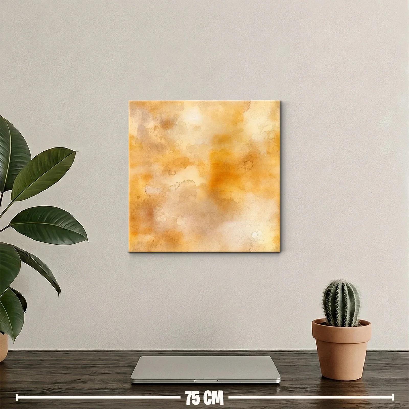 Cuadro abstracto con tonos cálidos y textura sutil — miniatura 2