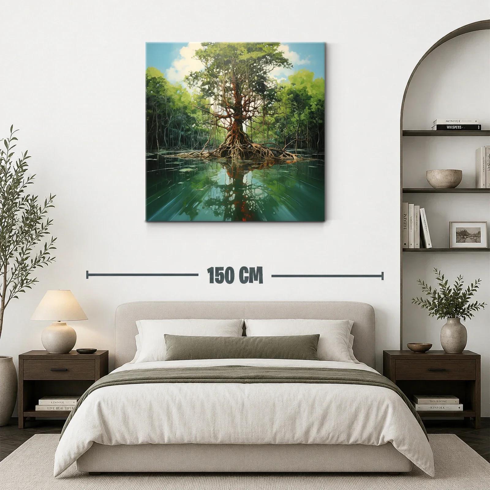 Árbol majestuoso reflejado en aguas tranquilas — miniatura 3