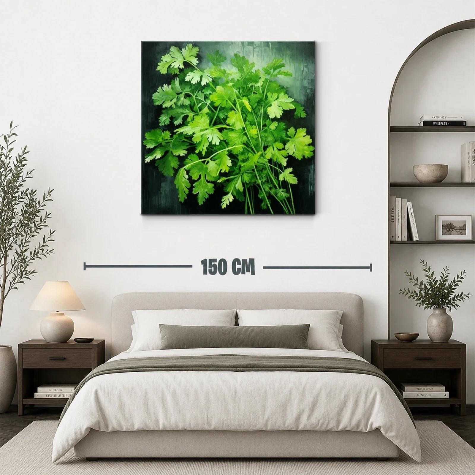Cuadro con ramo verde de hojas frescas y naturales — miniatura 3