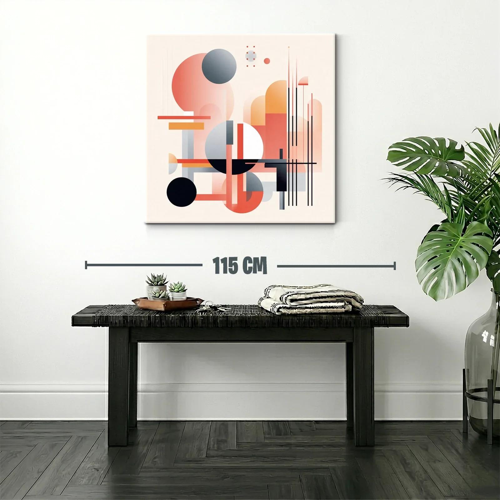 Composición abstracta con formas geométricas y tonos cálidos — miniatura 2