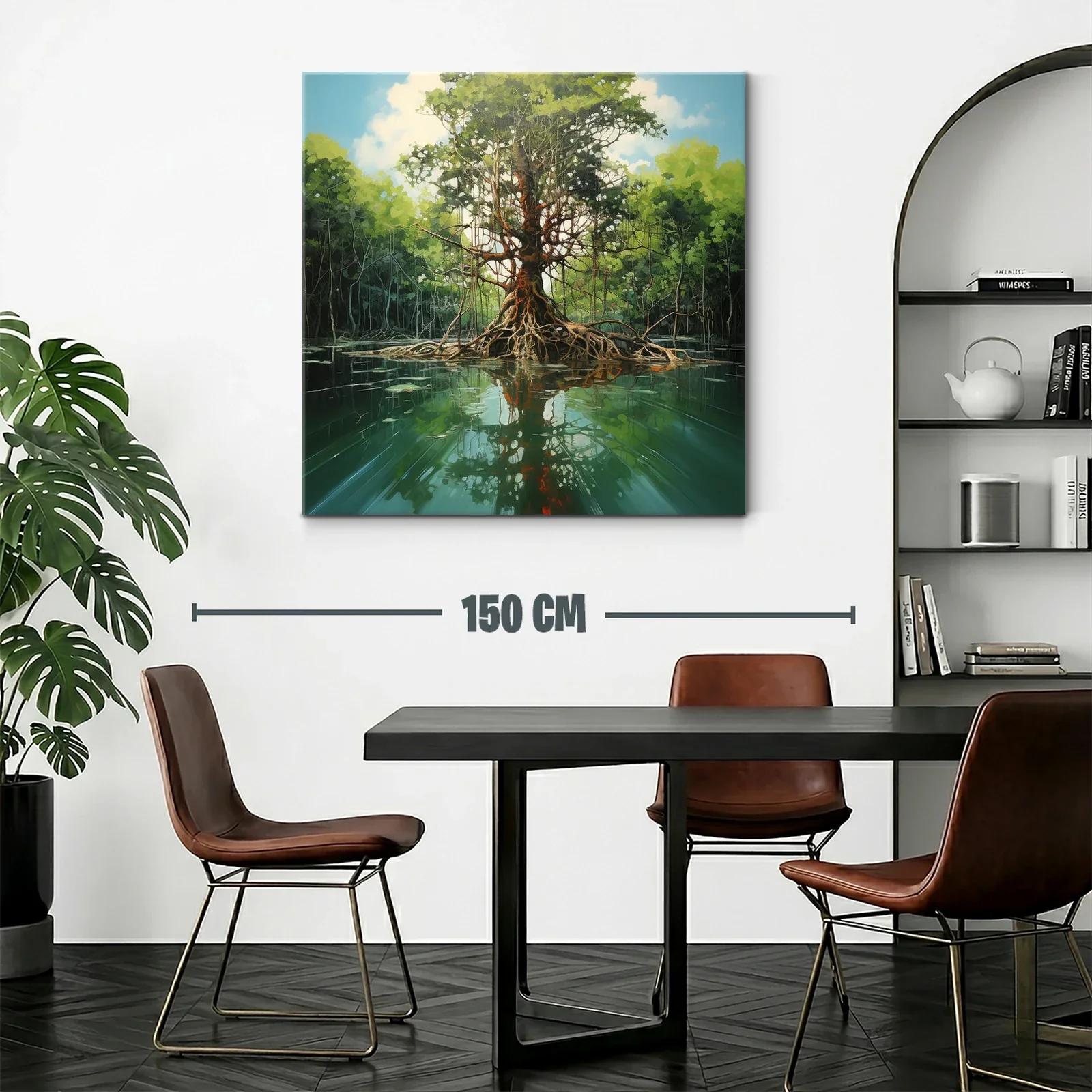 Árbol majestuoso reflejado en aguas tranquilas — miniatura 2