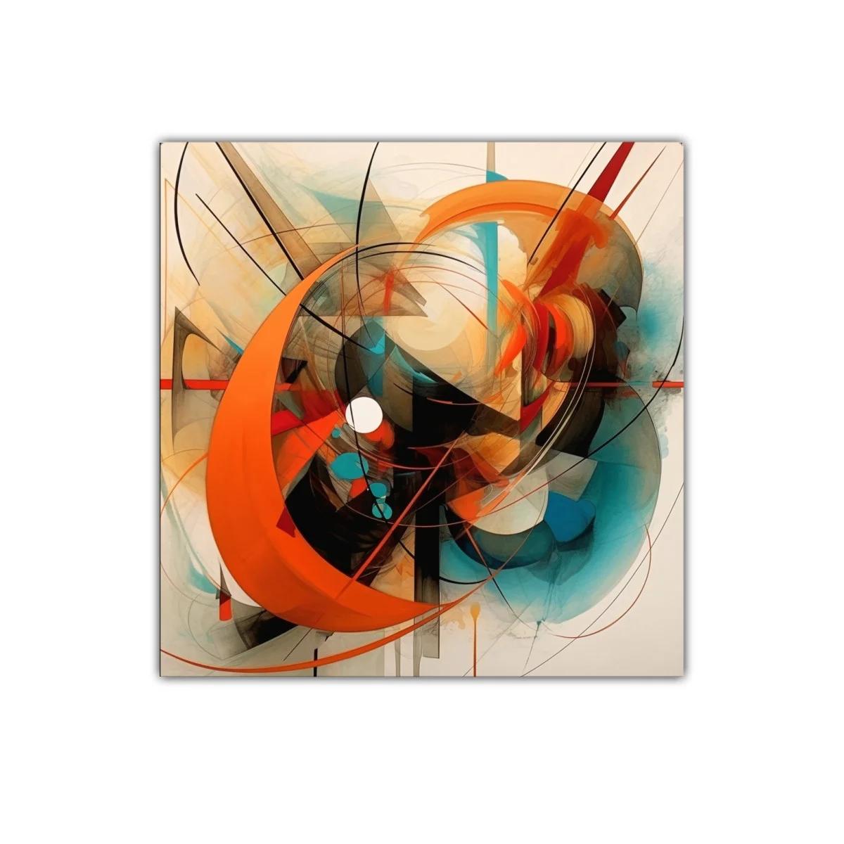 Composición abstracta con formas curvas y colores vibrantes — imagen principal