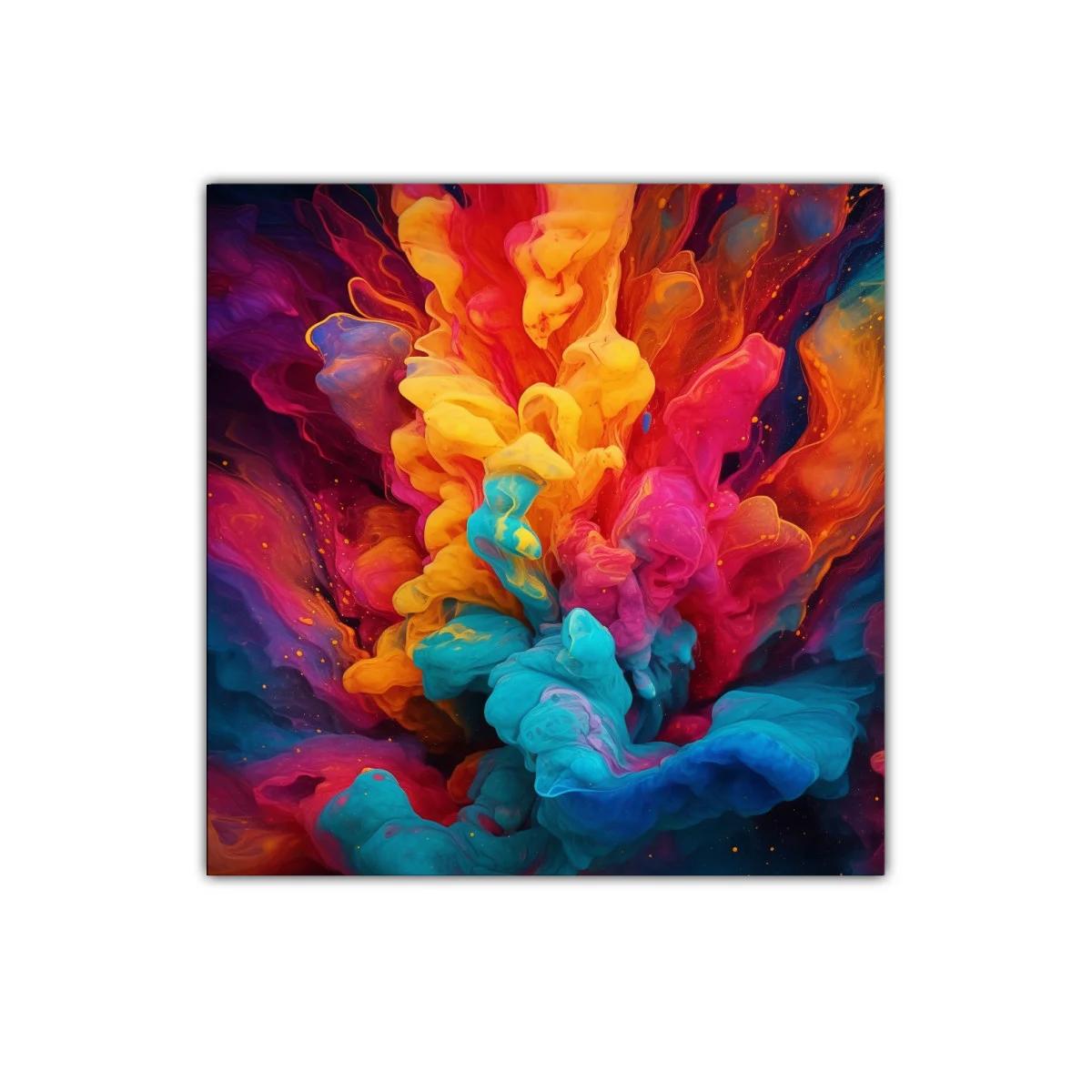 Explosión abstracta de colores vibrantes en movimiento