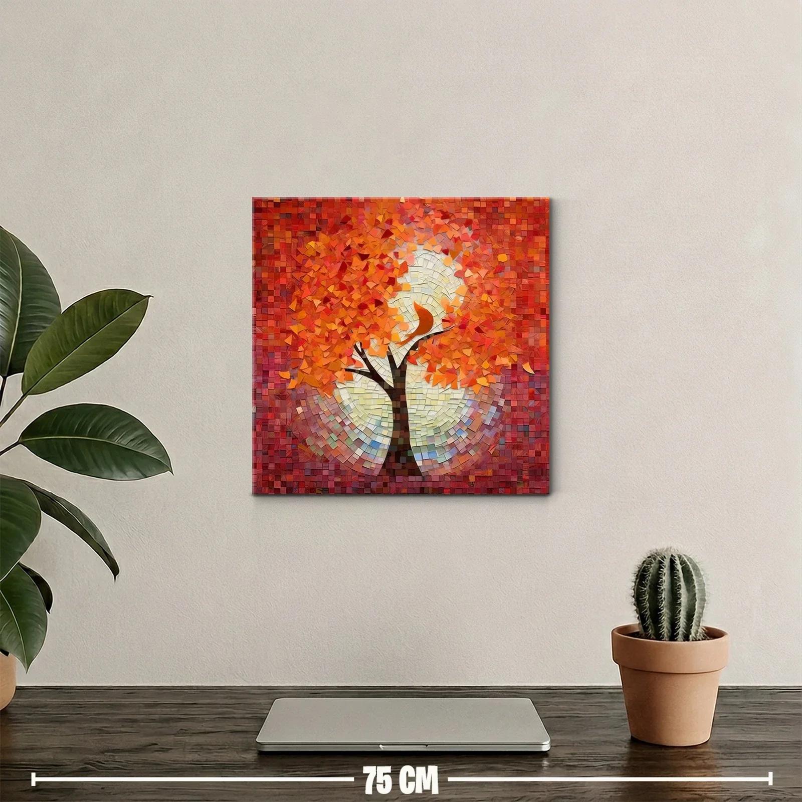 Árbol en tonos cálidos con fondo vibrante y abstracto — miniatura 2
