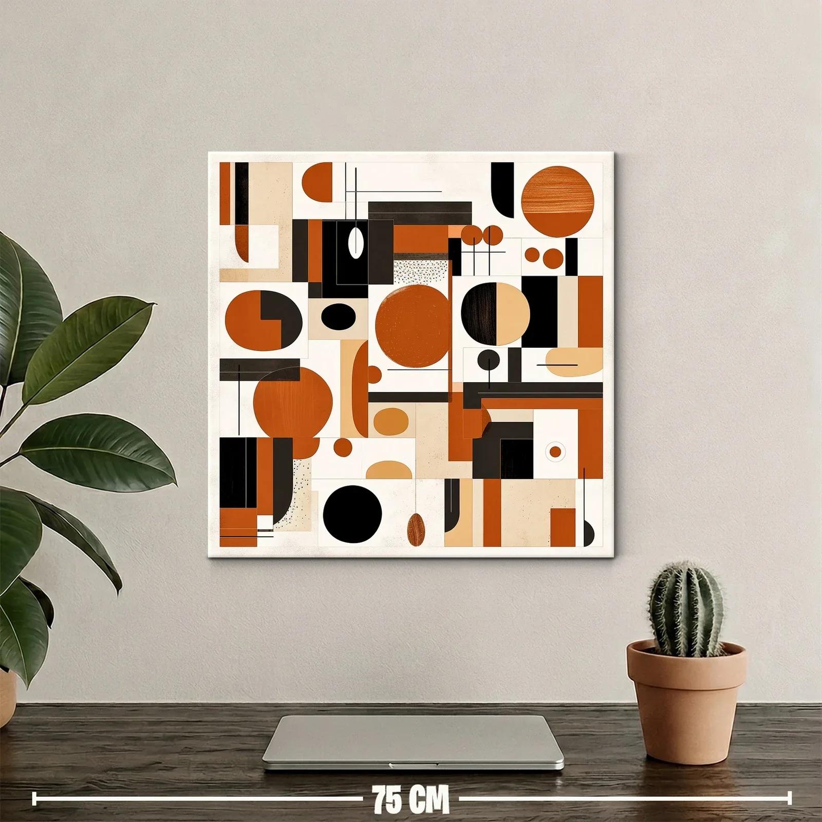 Composición geométrica con tonos terracota y negro — miniatura 2