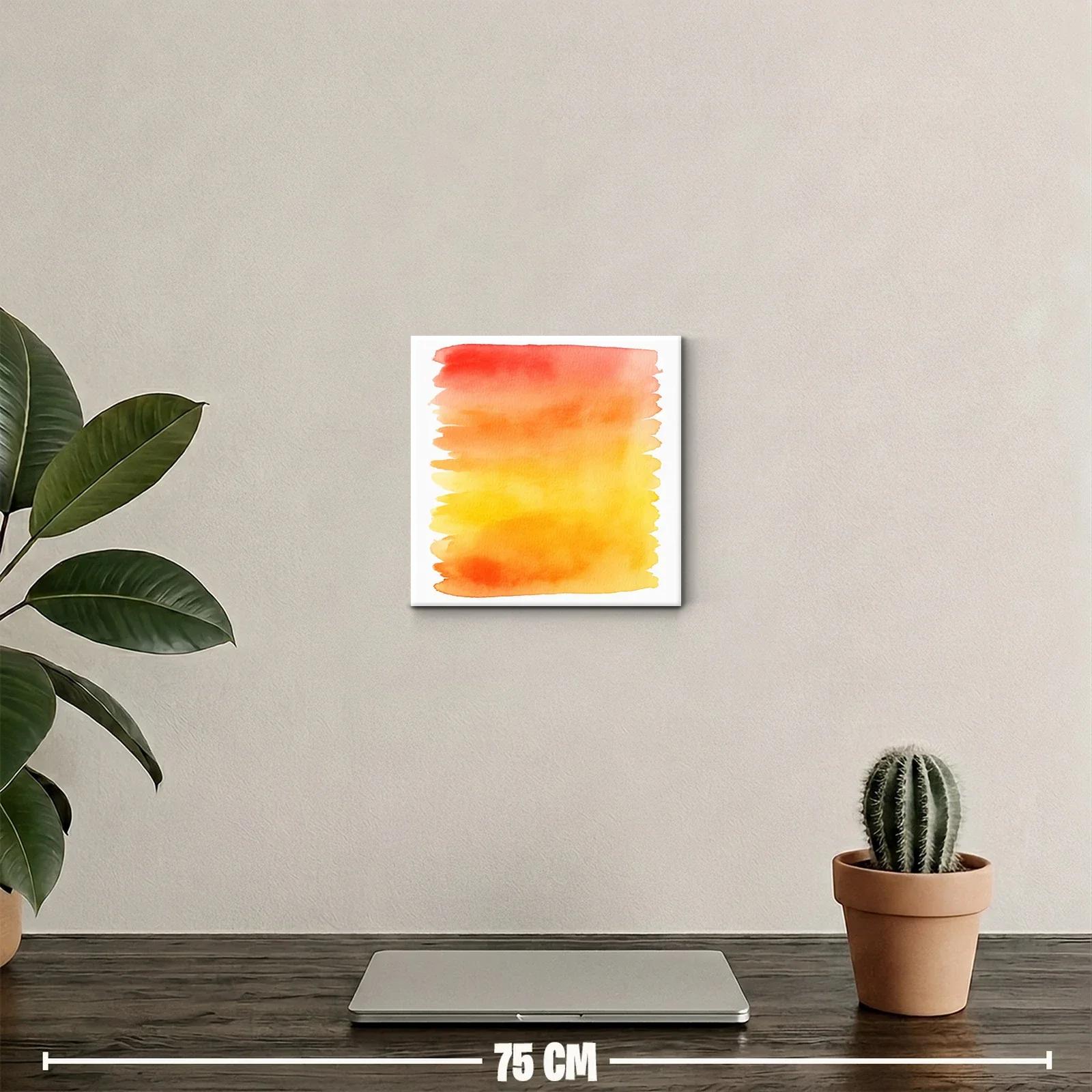Cuadro decorativo con degradado cálido amarillo y naranja — miniatura 2