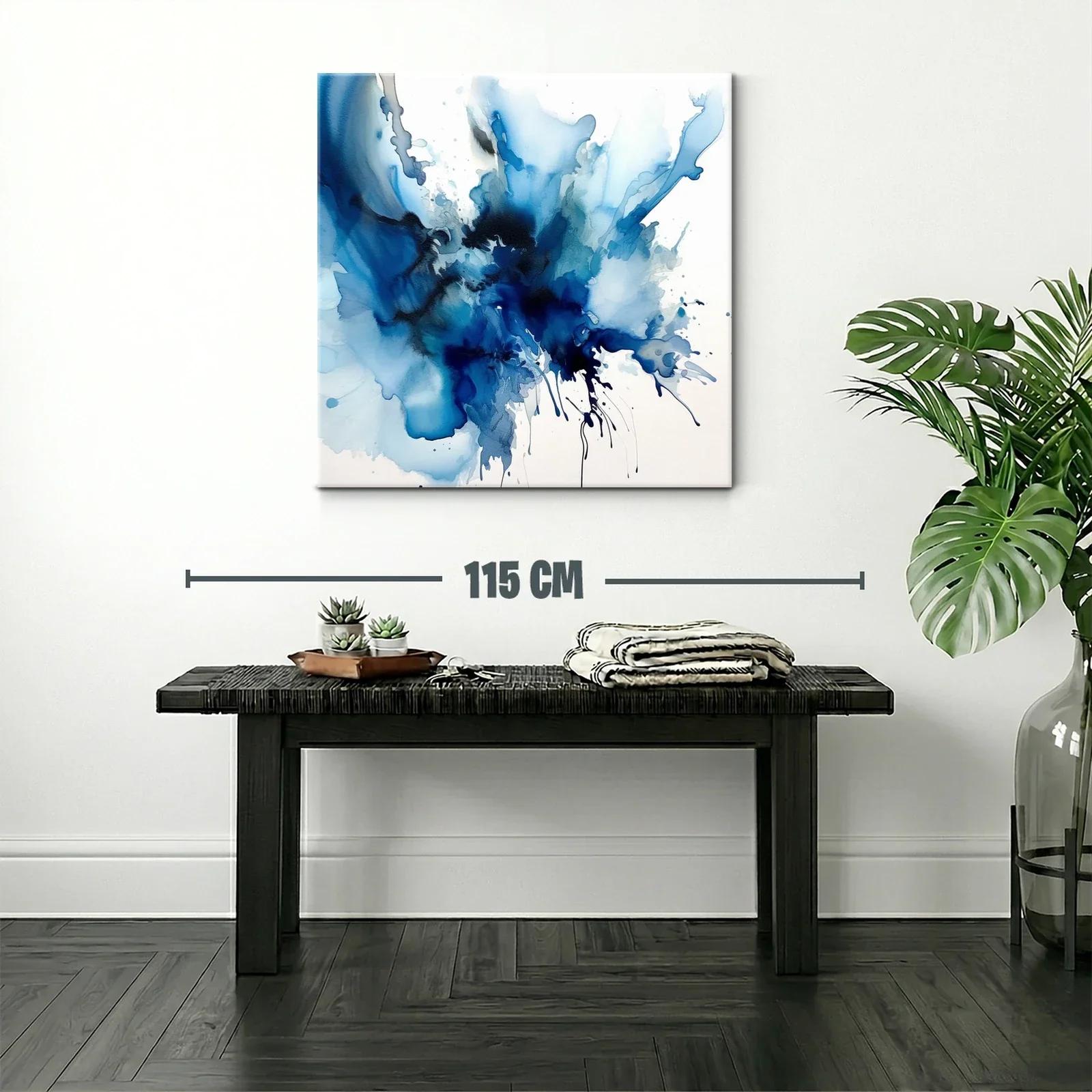 Diseño abstracto en intensos tonos azules y blancos — miniatura 2