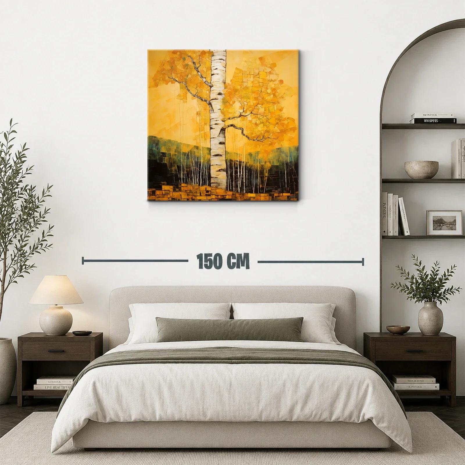 Árbol de otoño con tonos cálidos y texturas expresivas — miniatura 3