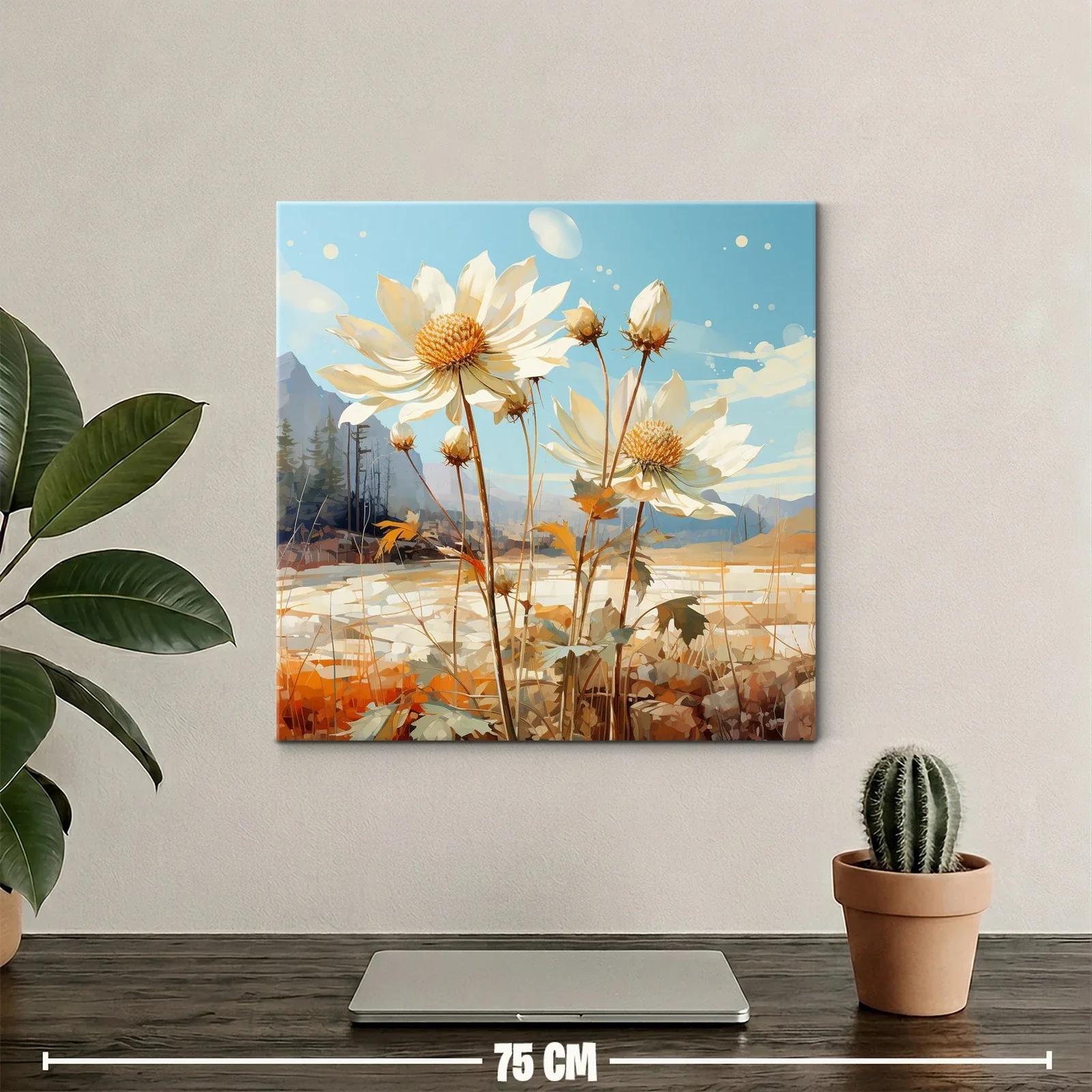 Flores luminosas en paisaje natural sereno — miniatura 2