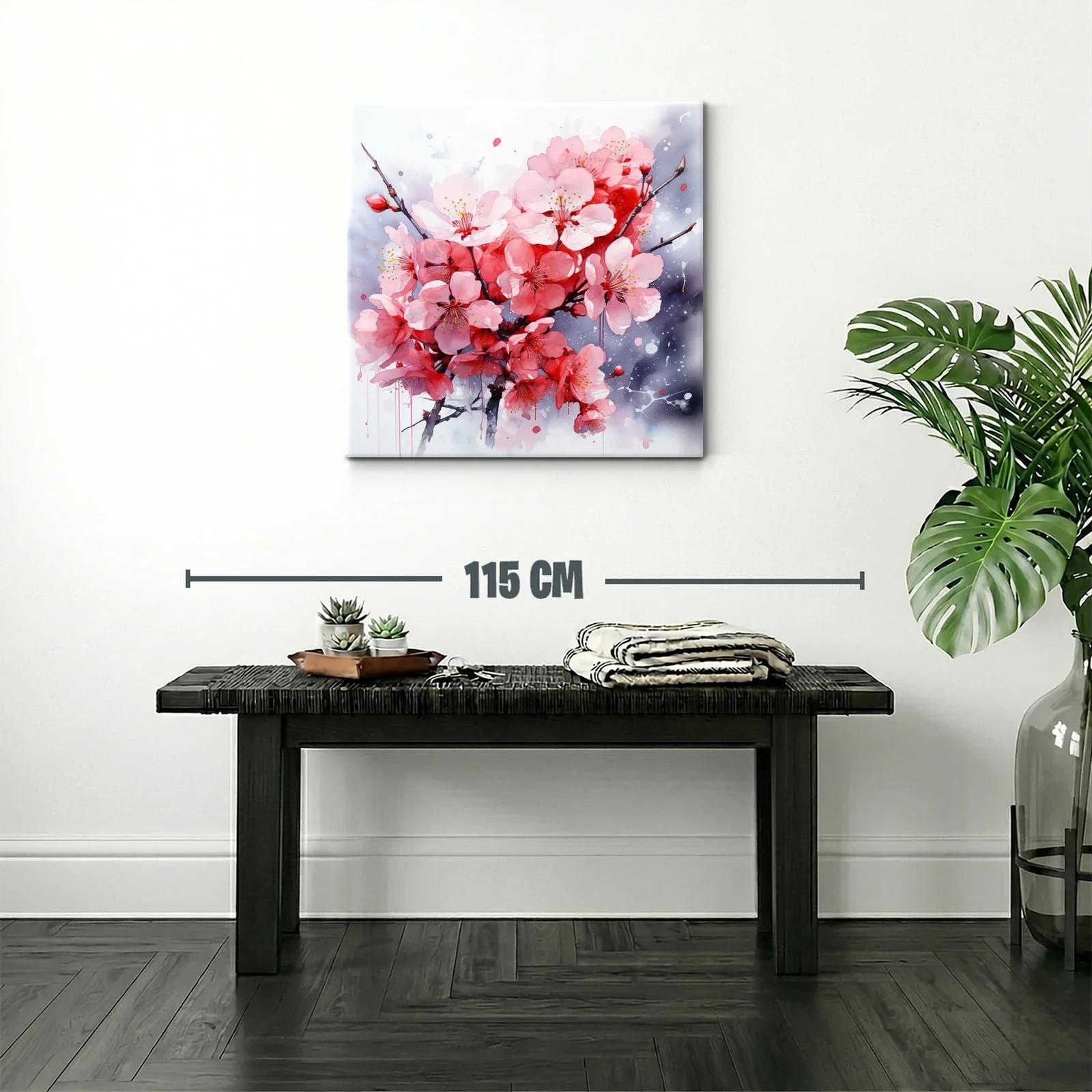 Ramo de flores rosas con fondo en tonos grises — miniatura 2