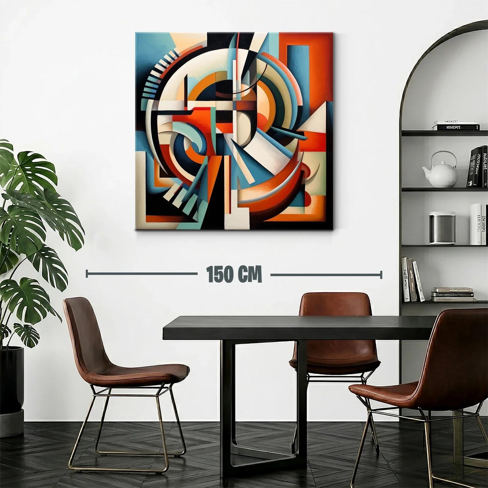 Composición abstracta con formas geométricas en tonos cálidos — miniatura 2