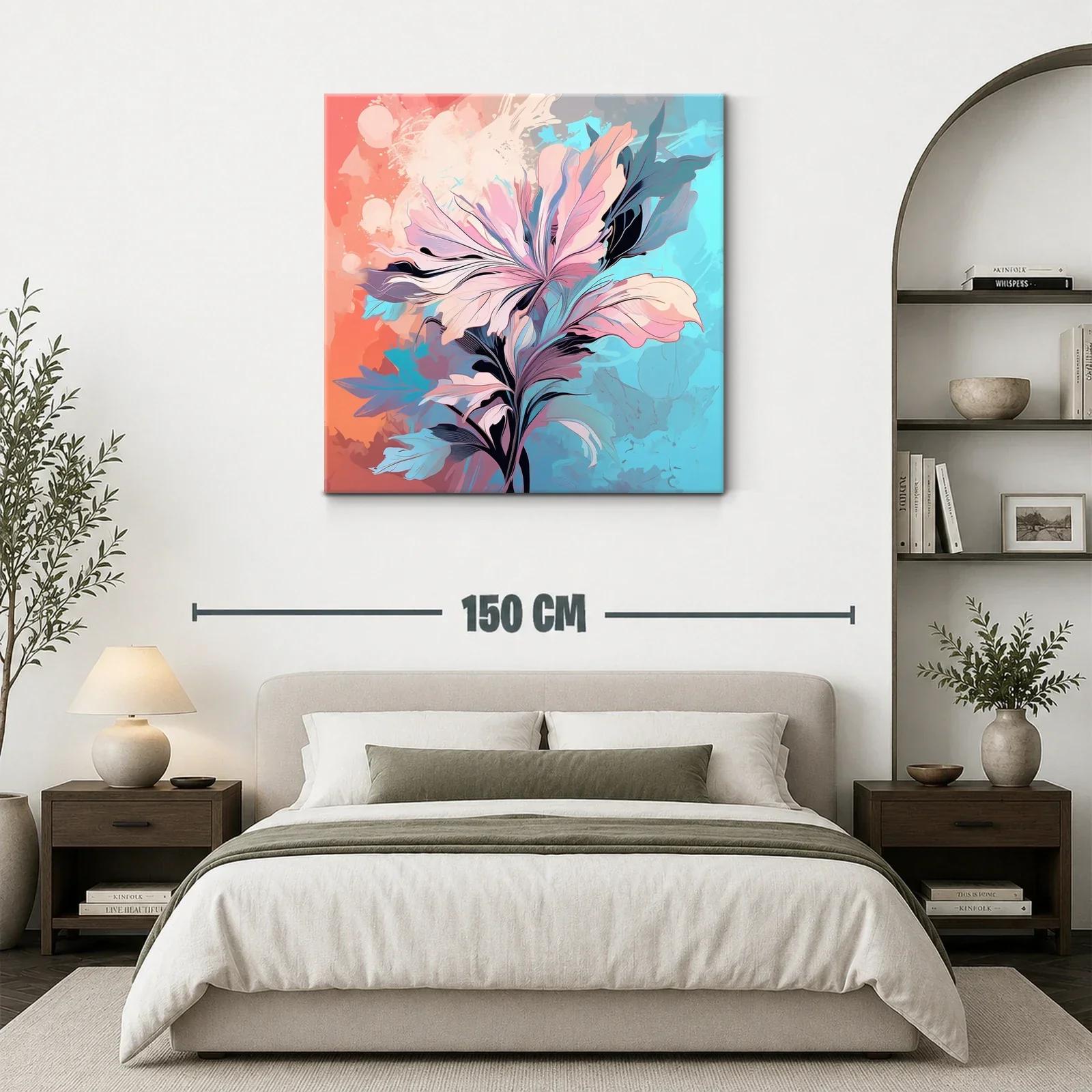Flor abstracta en tonos pastel y contraste vibrante — miniatura 3