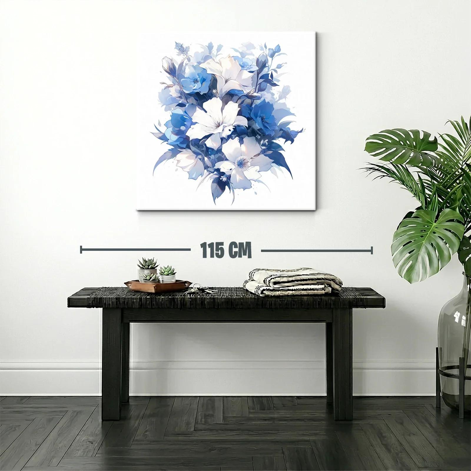Composición Floral en Tonos Azules y Blancos — miniatura 2