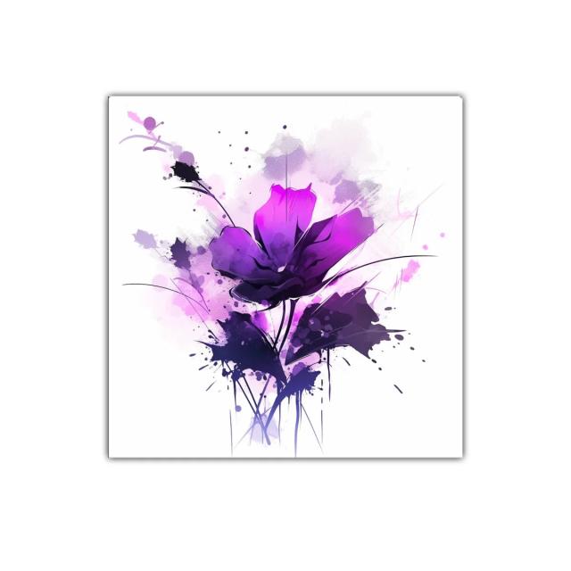 Flor vibrante en tonos púrpuras para decoración moderna