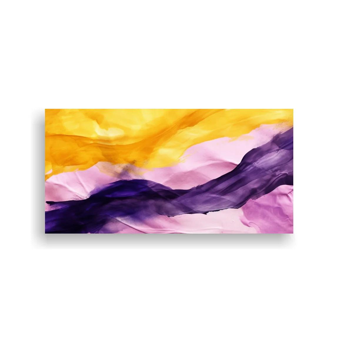 Cuadro bandas de color fluidas con transparencias y bordes difuminados