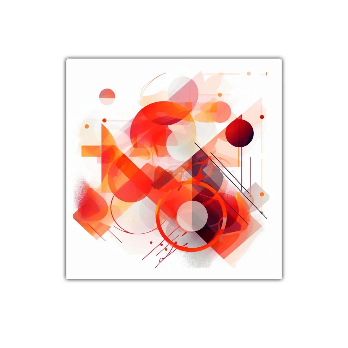 Cuadro abstracto en tonos cálidos con formas geométricas — imagen principal