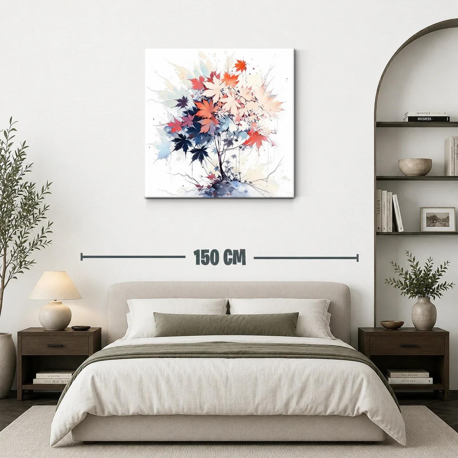 Composición artística de hojas otoñales en tonos vivos — miniatura 3