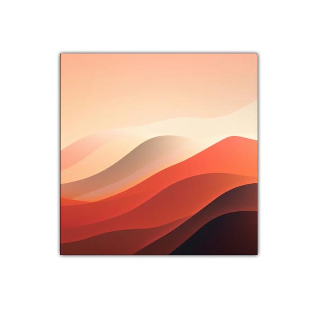 Cuadro decorativo de paisaje abstracto con tonos cálidos