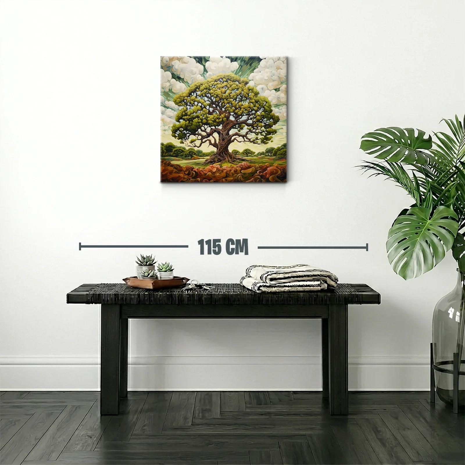 Majestuoso árbol con follaje vibrante en paisaje natural — miniatura 2