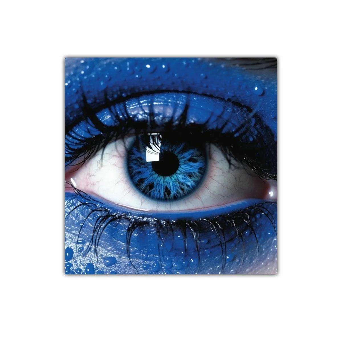 Impacto visual con ojo azul en primer plano intenso — imagen principal