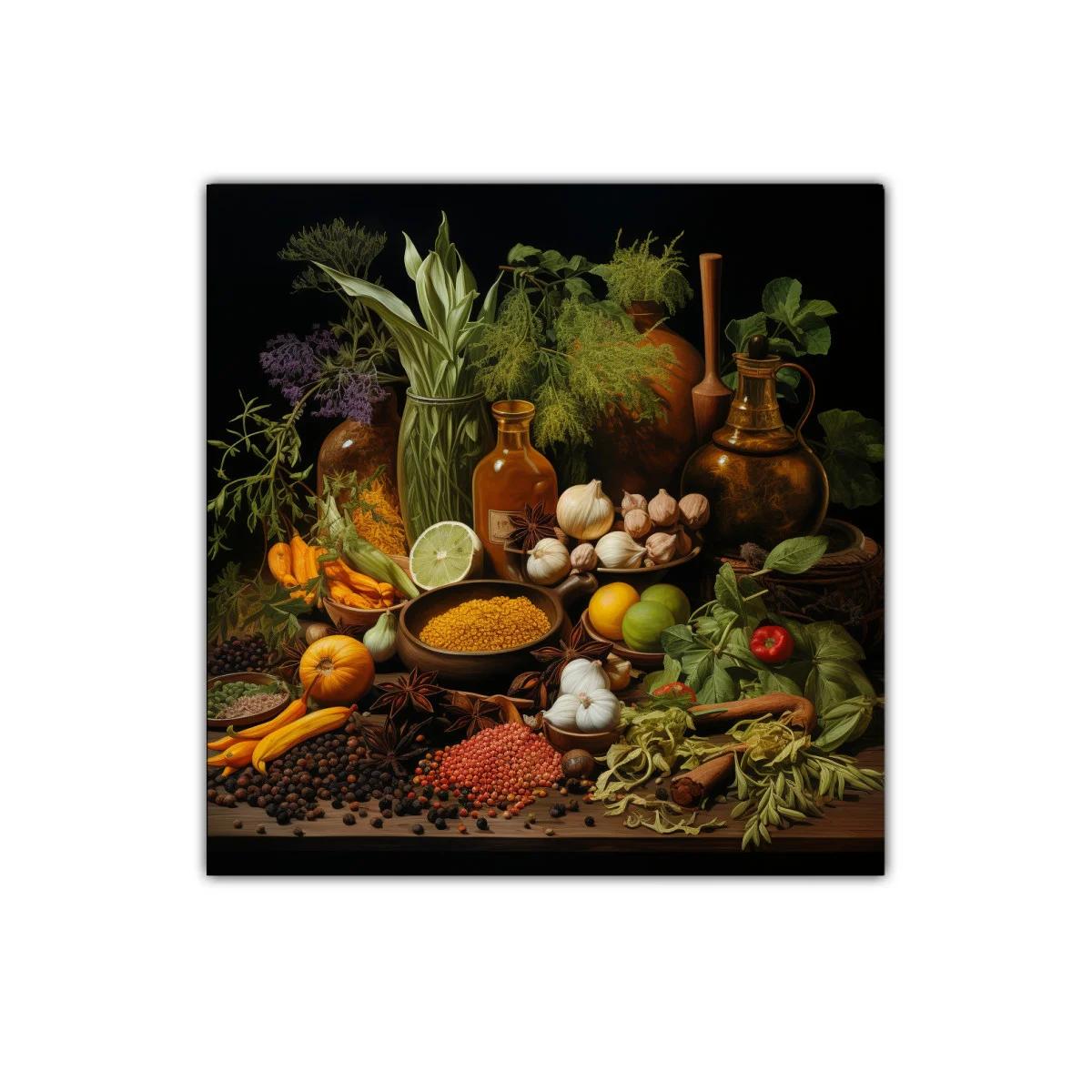 Composición clásica de especias y hierbas naturales — imagen principal