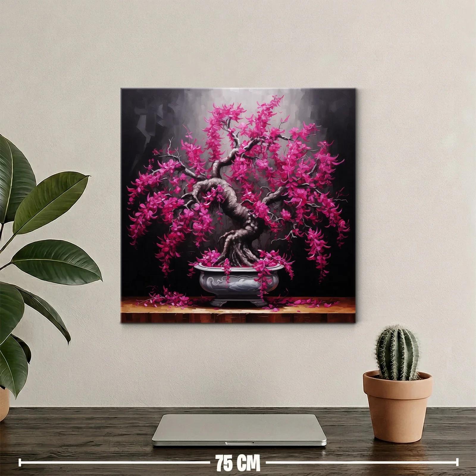 Armonía floral en bonsái con vibrantes tonos fucsia — miniatura 2