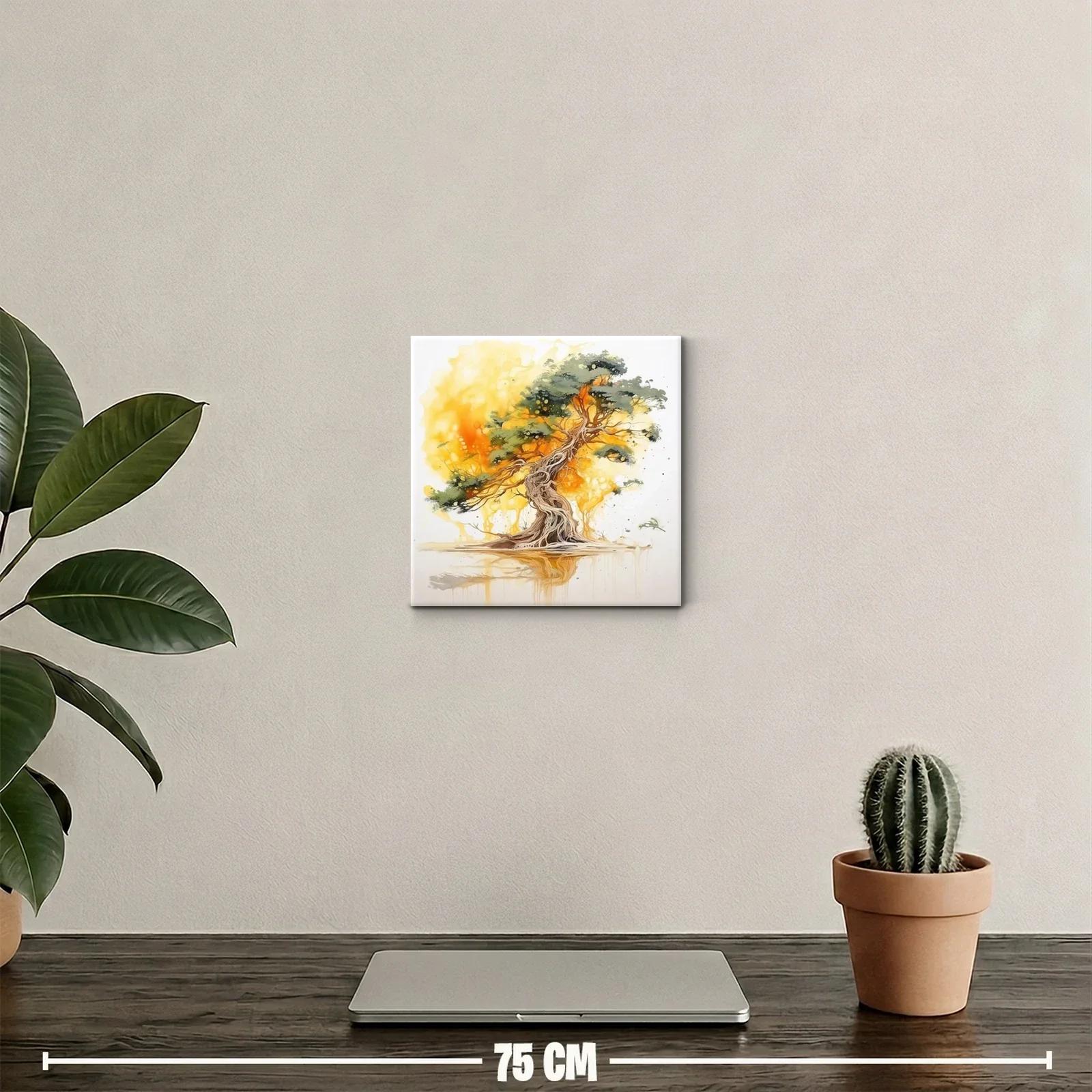 Árbol entre luz dorada y ramas entrelazadas — miniatura 2