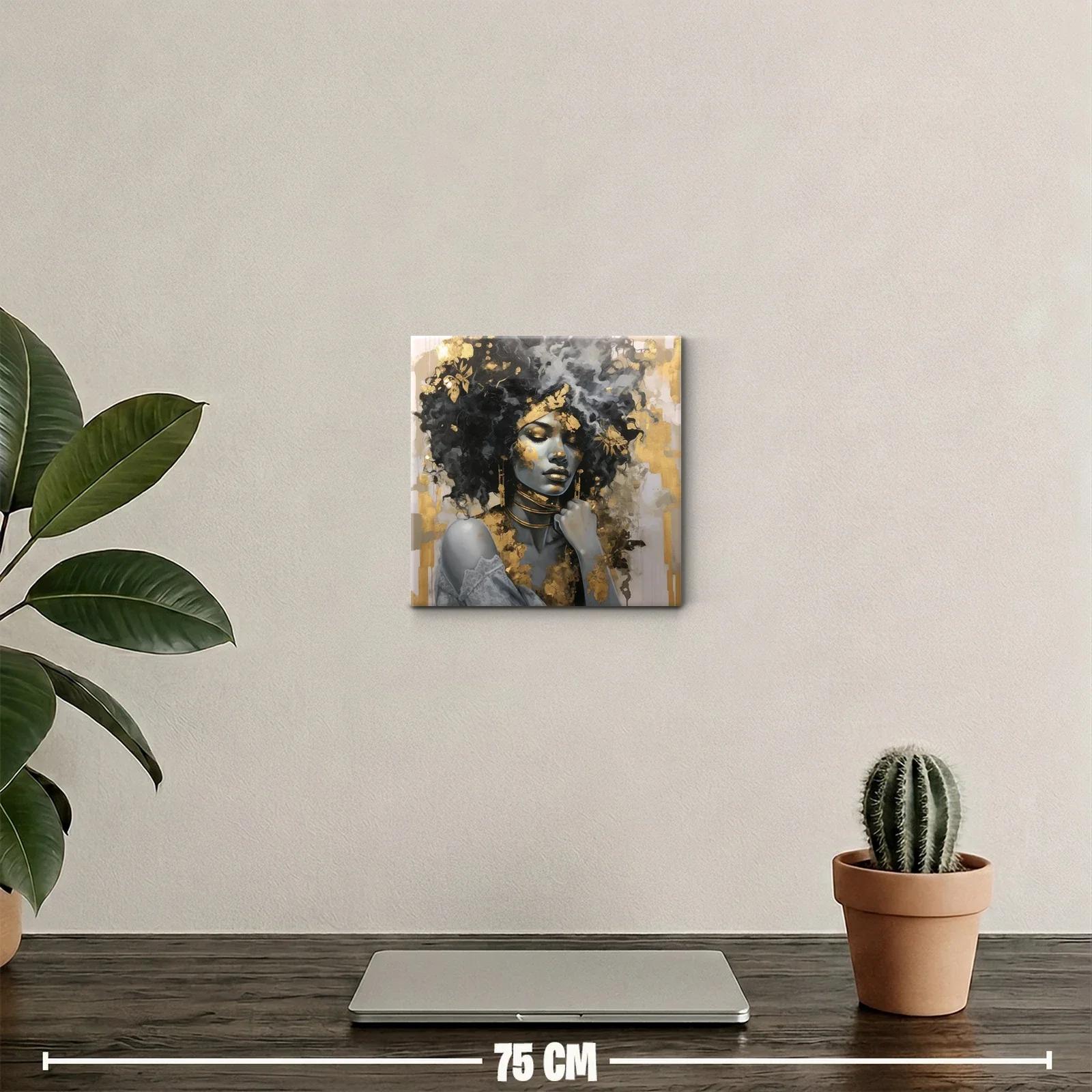 Retrato femenino con detalles dorados y estilo elegante — miniatura 2