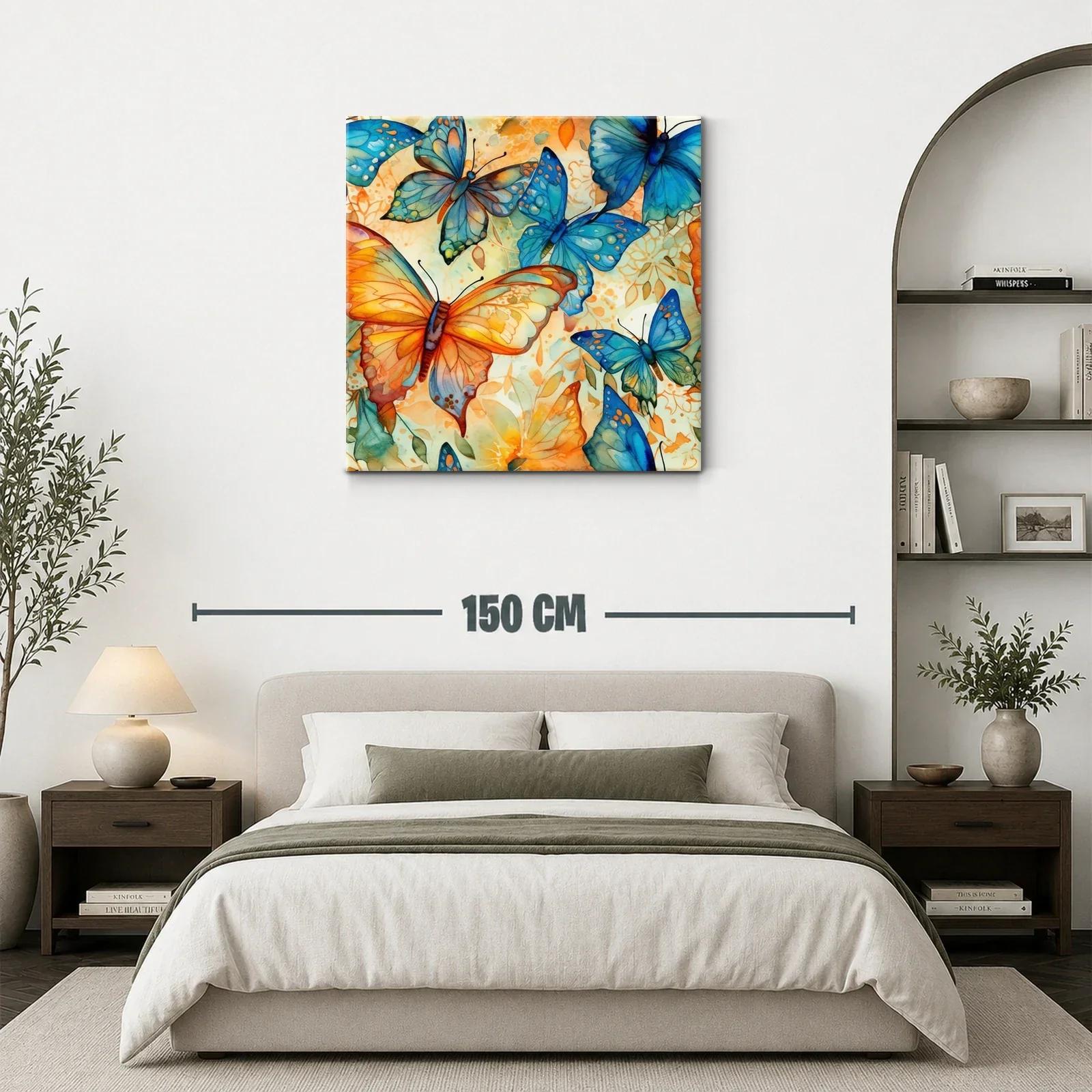 Mariposas vibrantes en tonos cálidos y azules — miniatura 3