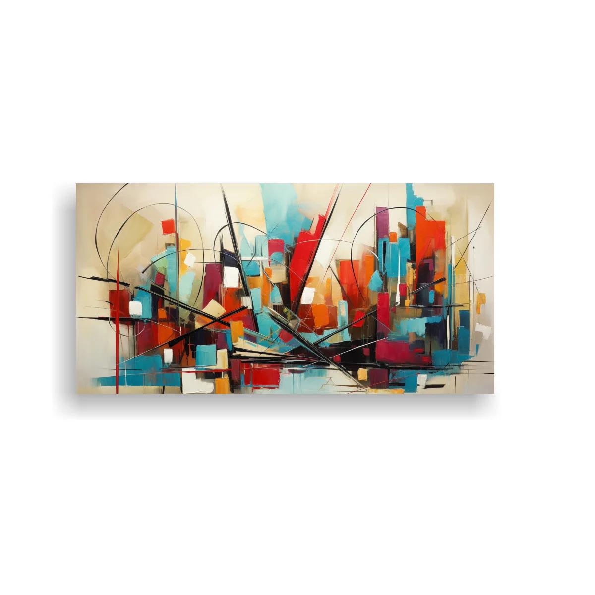 Cuadro skyline abstracto con arcos amplios