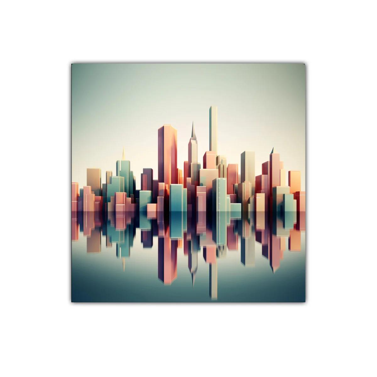 Reflejos urbanos en tonos pastel suaves y equilibrados — imagen principal