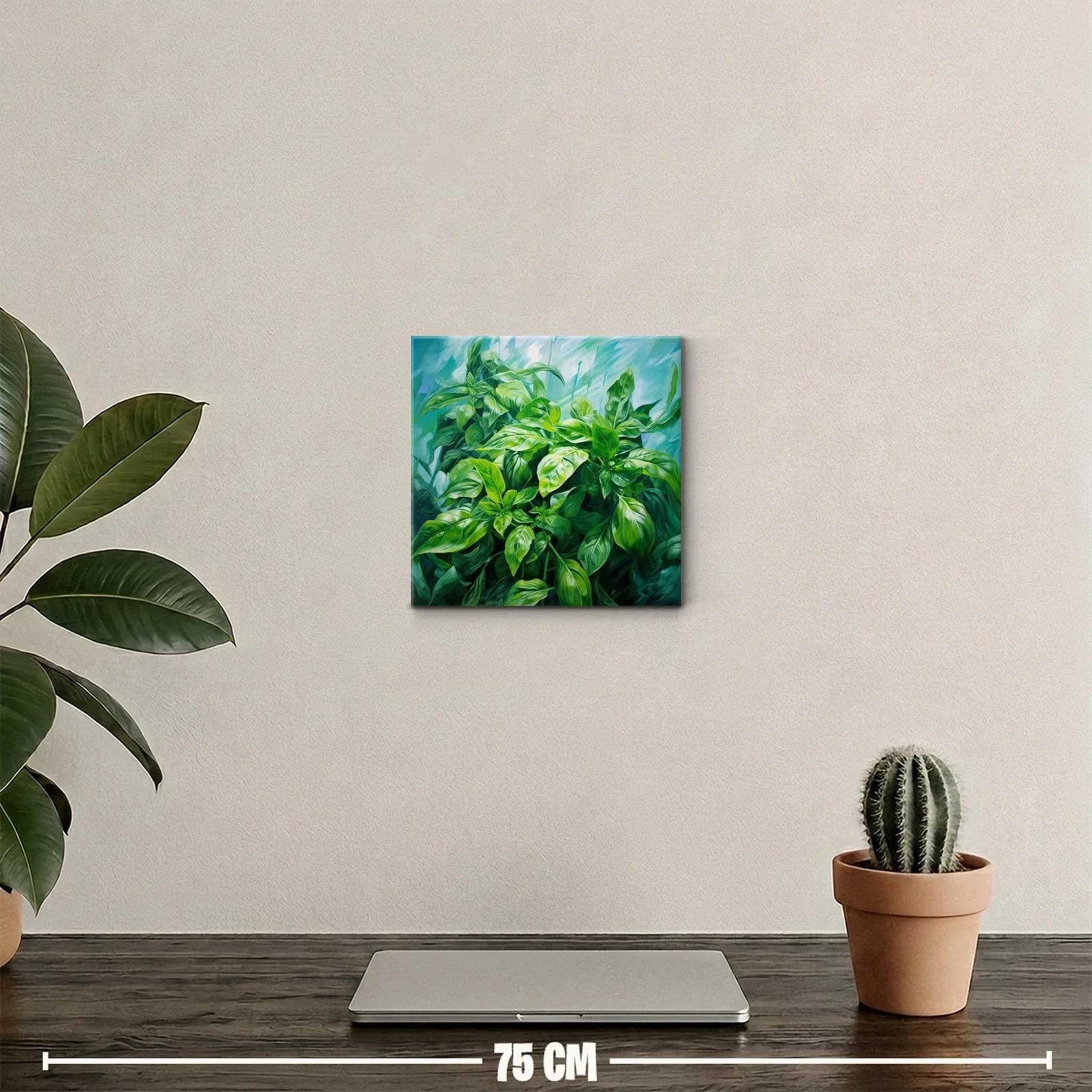 Cuadro decorativo con exuberantes hojas verdes naturales — miniatura 2