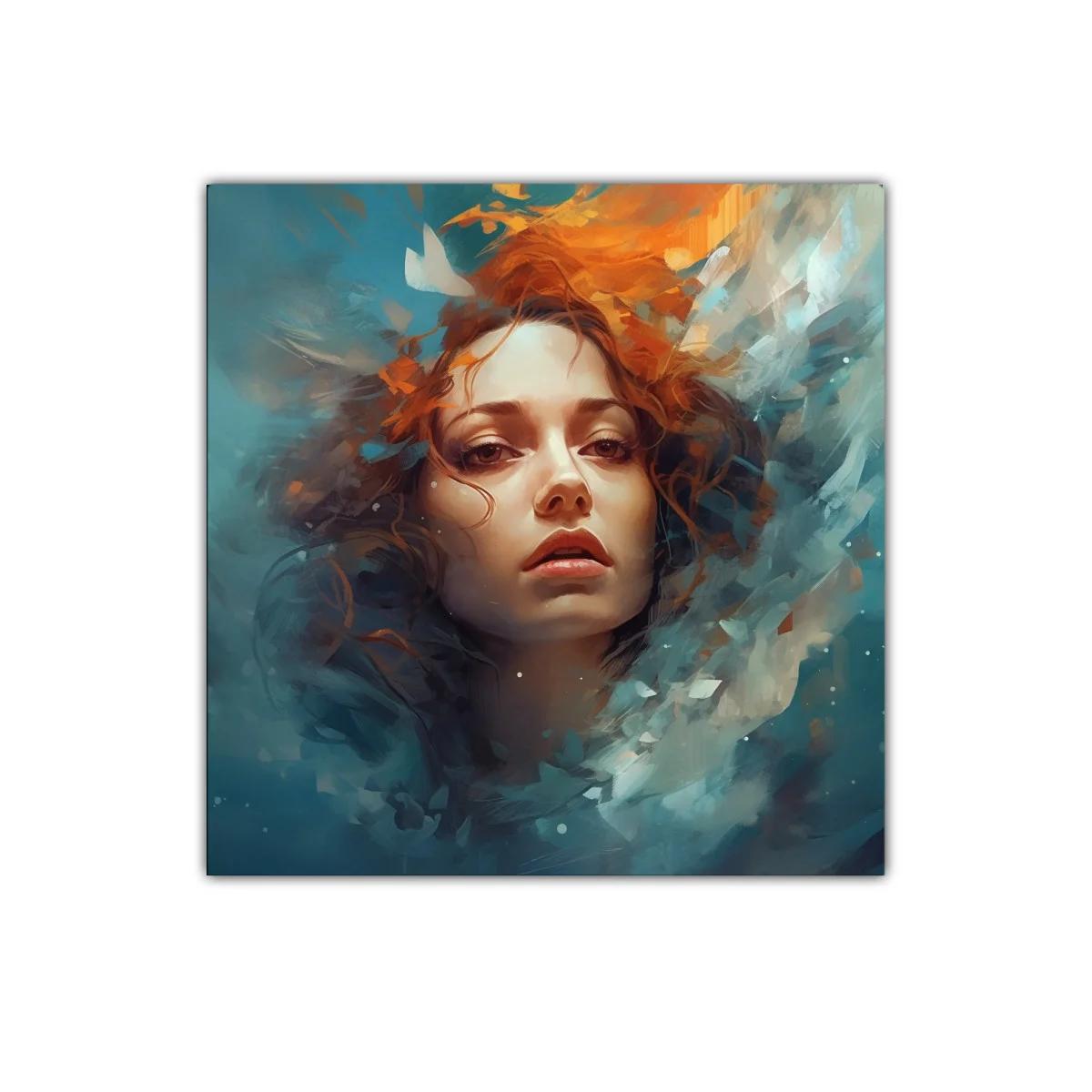 Retrato femenino con tonos intensos y atmósfera etérea — imagen principal