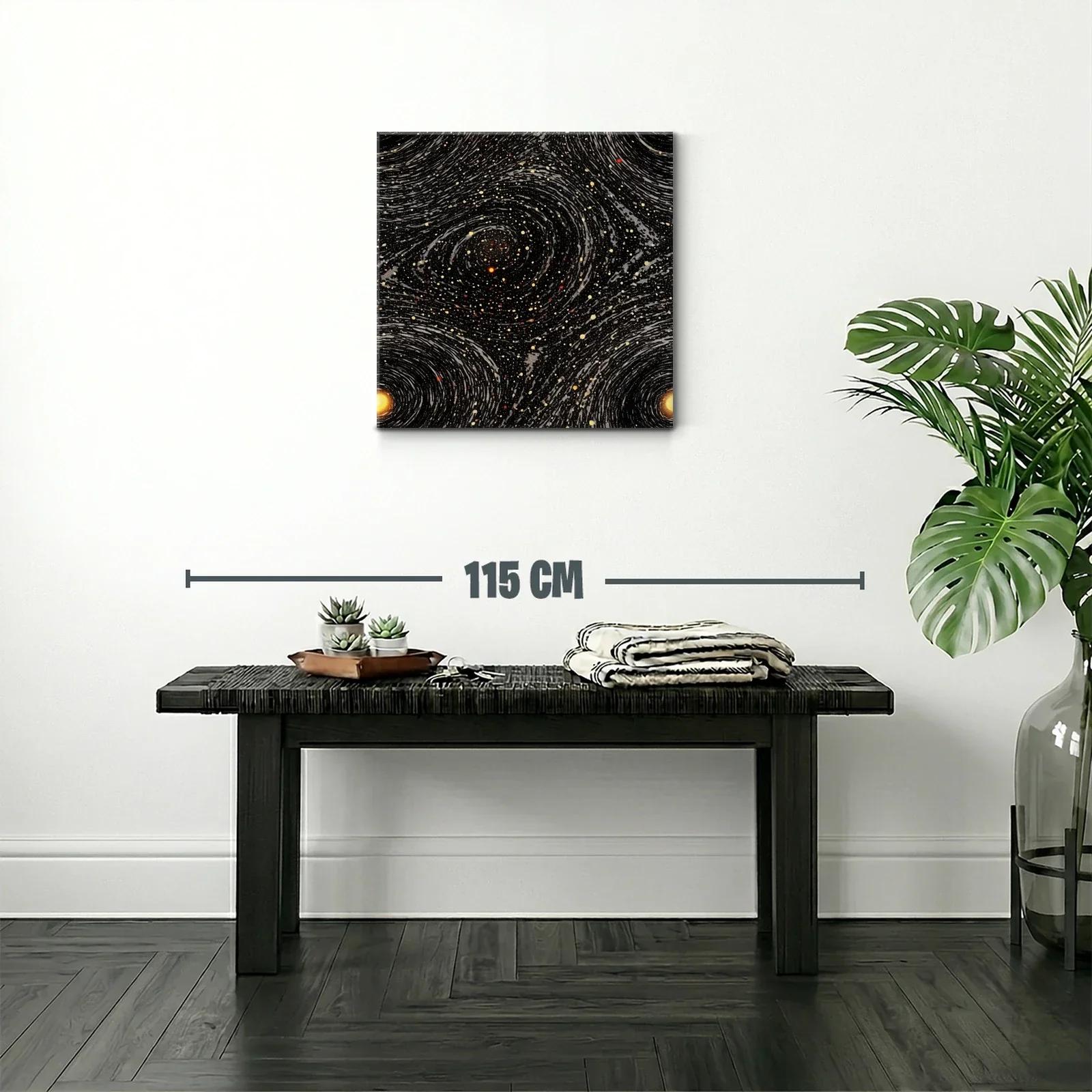Abstracción cósmica con espirales y destellos estelares — miniatura 2