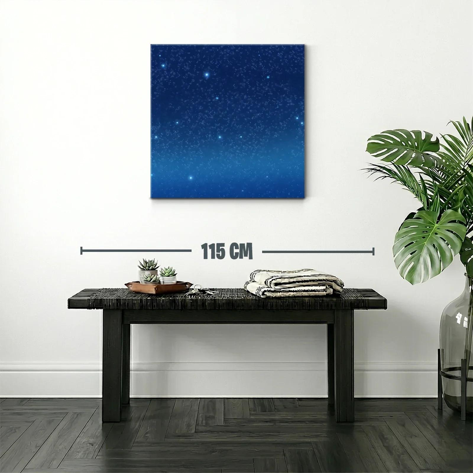 Cielo Estrellado con Destellos Brillantes en Azul Profundo — miniatura 2