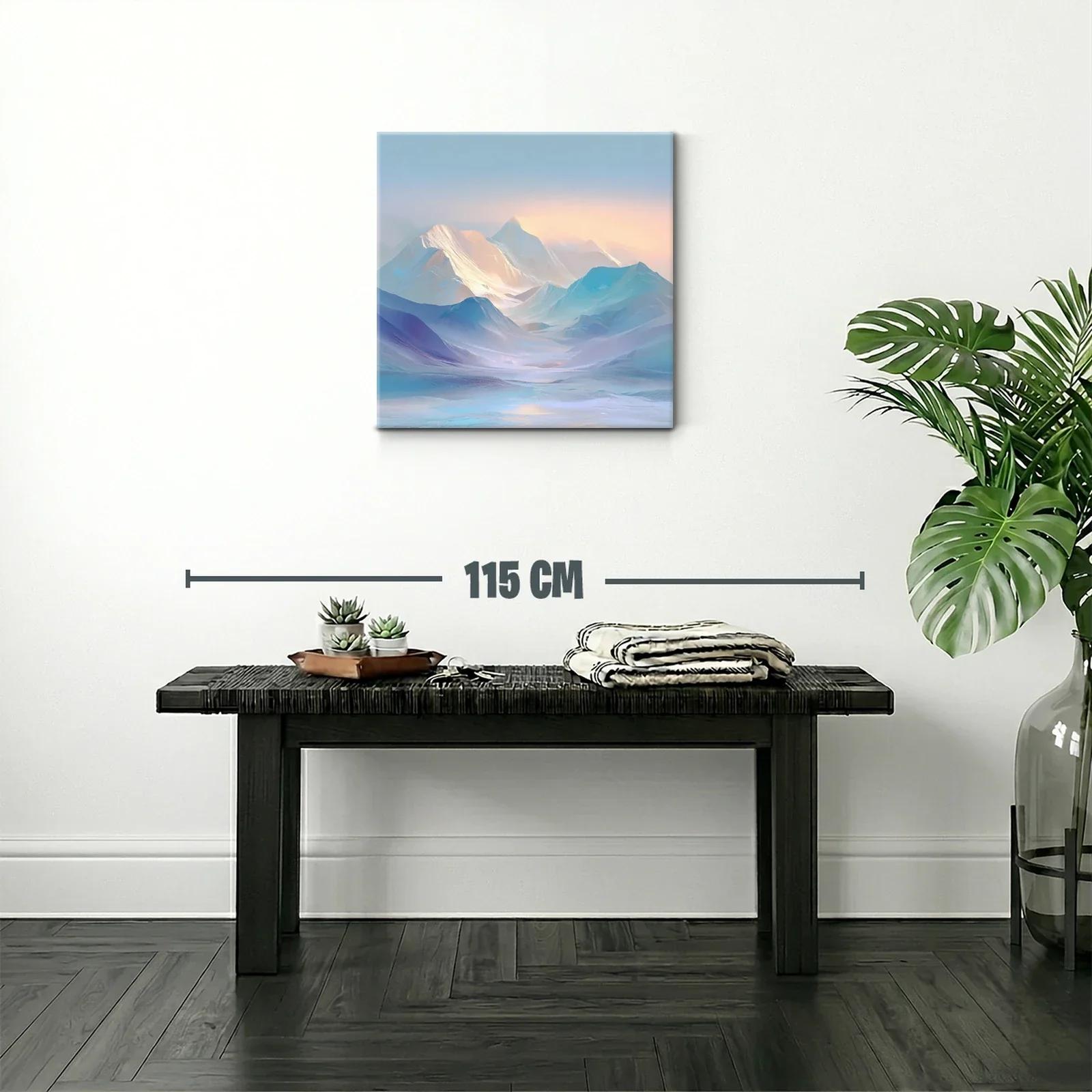 Paisaje Montañoso en Luz Suave y Tonos Pastel — miniatura 2