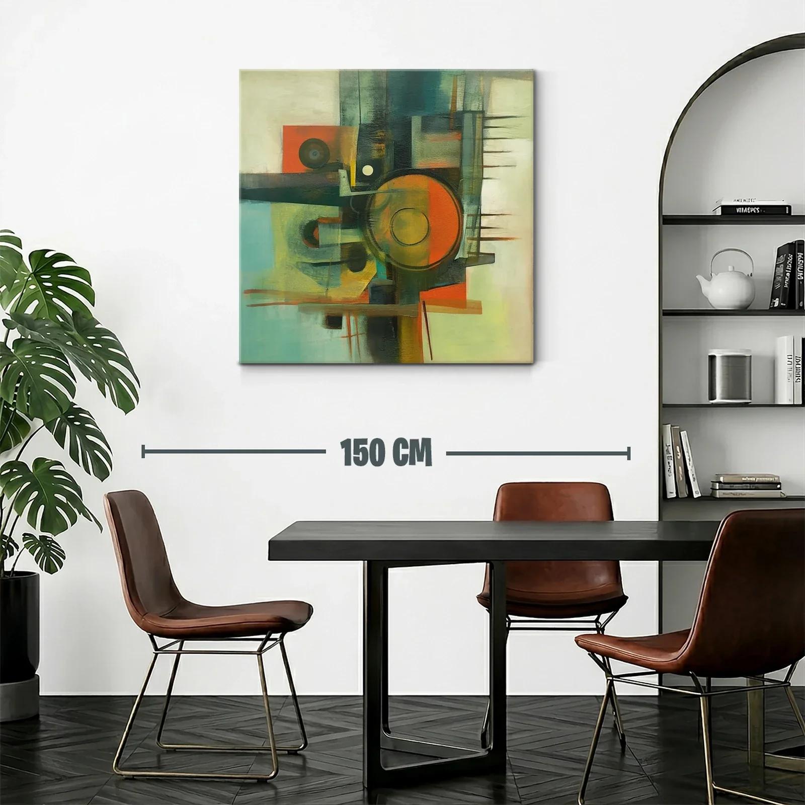 Composición abstracta con formas circulares y tonos cálidos — miniatura 2