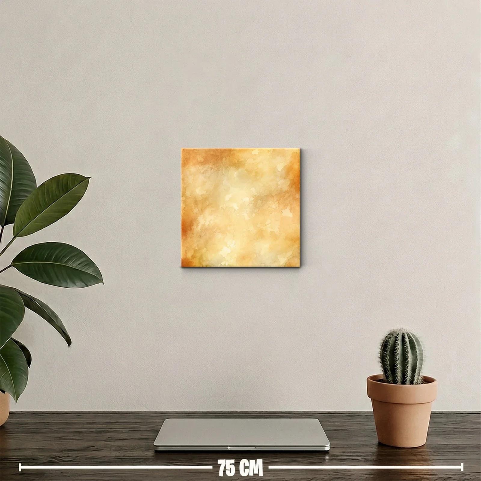 Cuadro decorativo en tonos cálidos y texturas acuareladas — miniatura 2