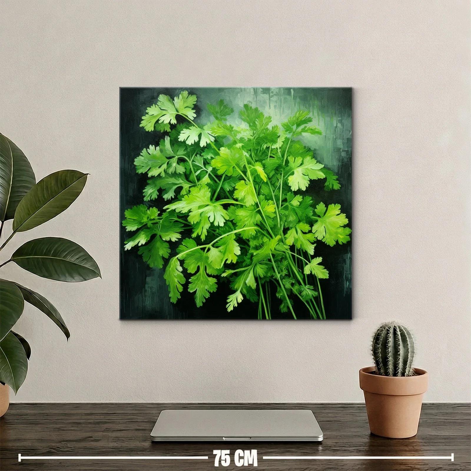 Cuadro con ramo verde de hojas frescas y naturales — miniatura 2