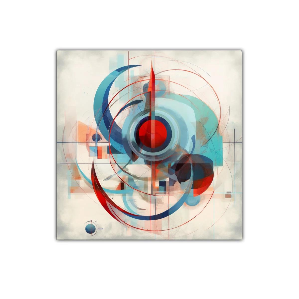 Composición abstracta con dinámicas formas curvas y líneas