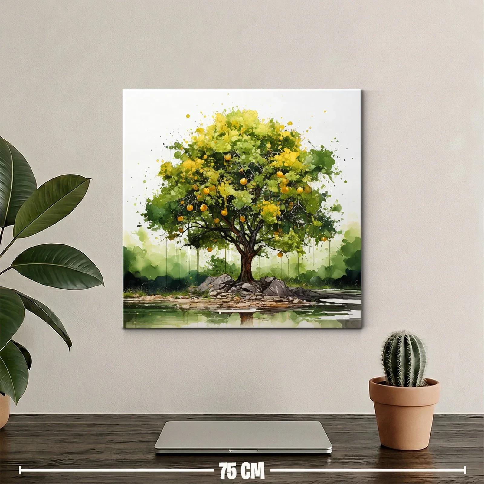 Árbol frutal vibrante sobre islote sereno — miniatura 2