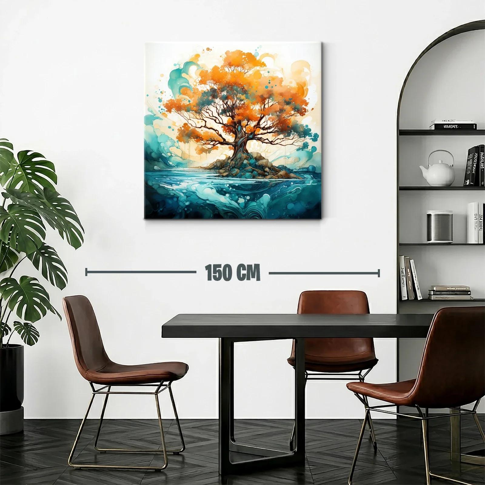 Árbol vibrante en paisaje de agua y energía dinámica — miniatura 2
