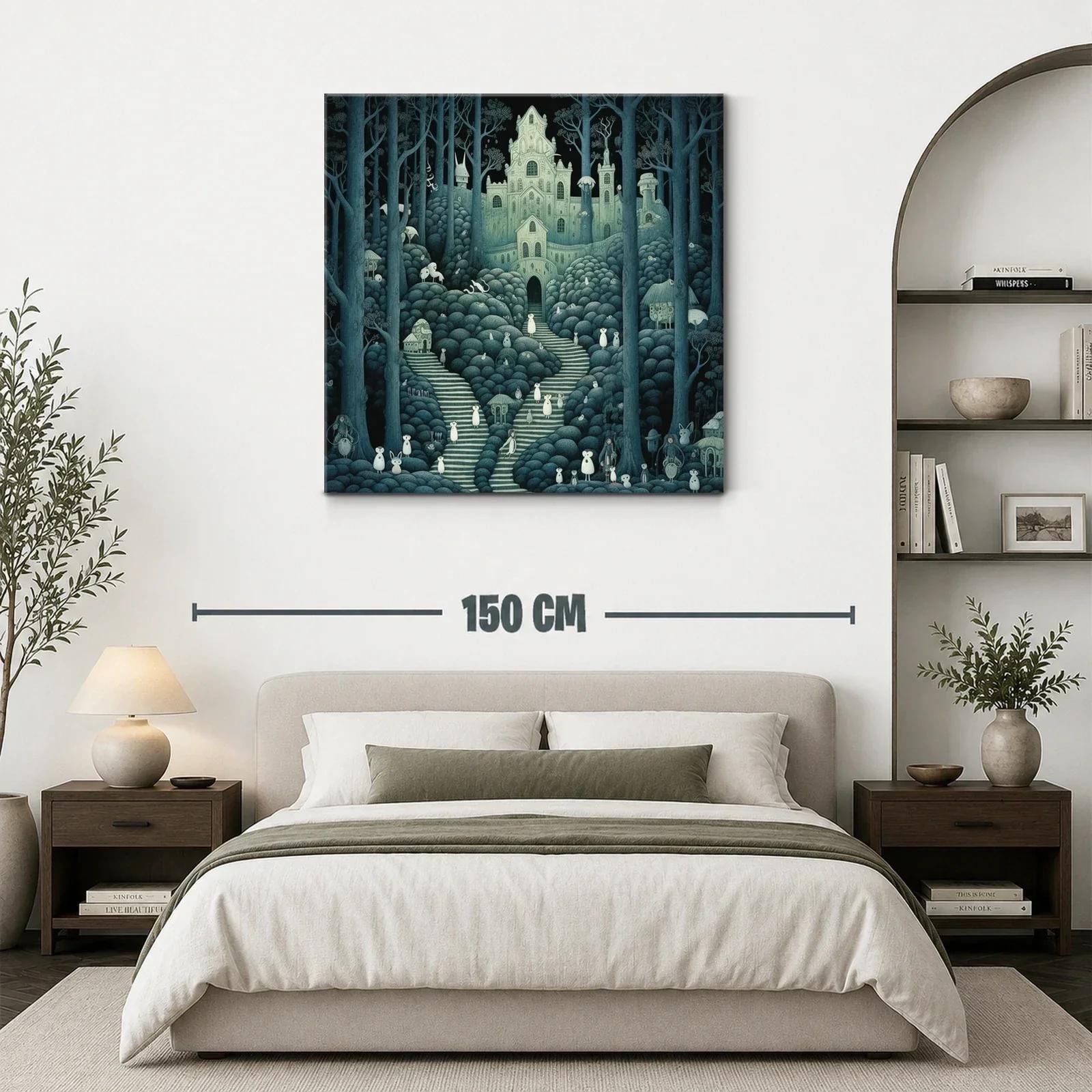 Paisaje encantado con misterio y figuras fantásticas — miniatura 3
