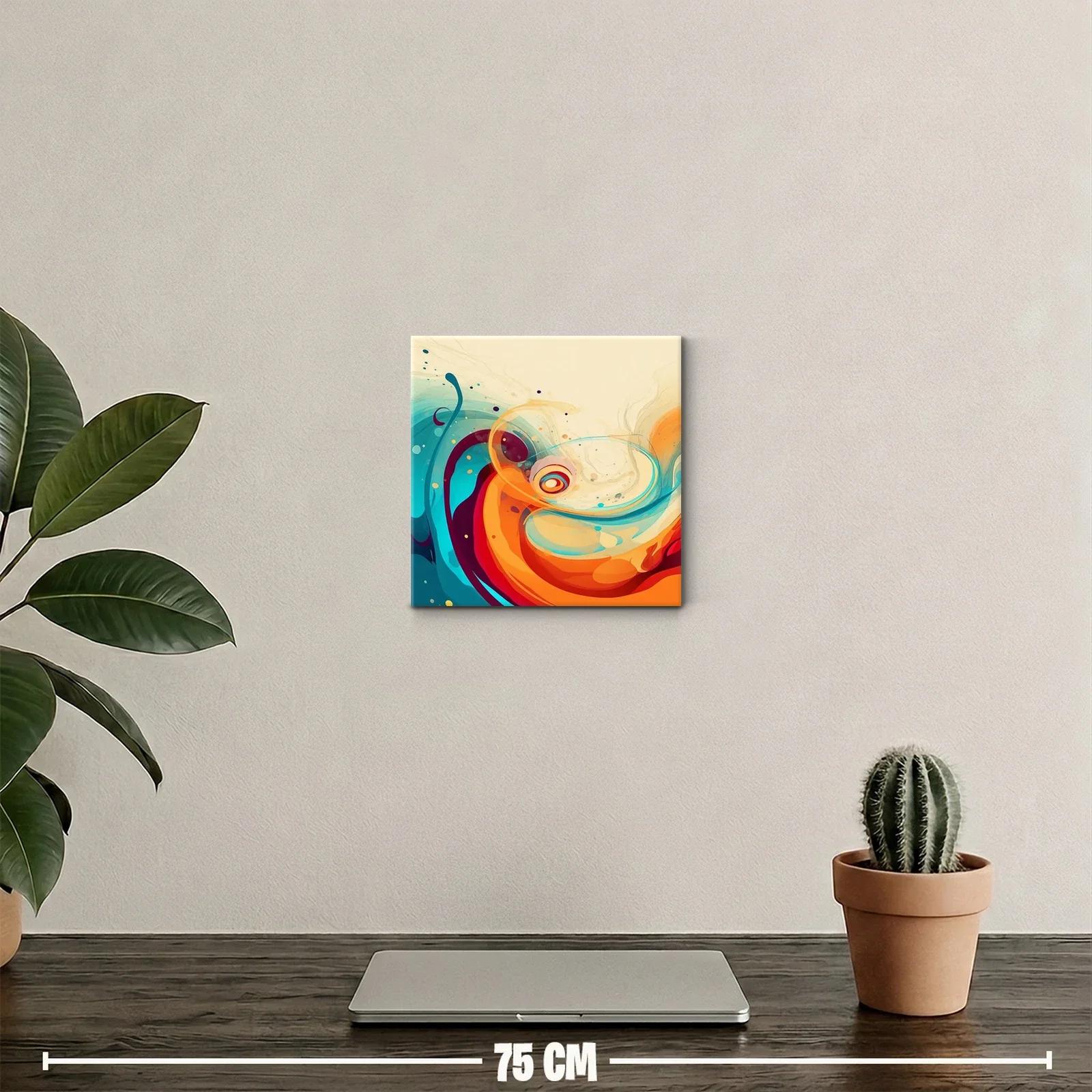 Cuadro decorativo de abstracción colorida y dinámica — miniatura 2
