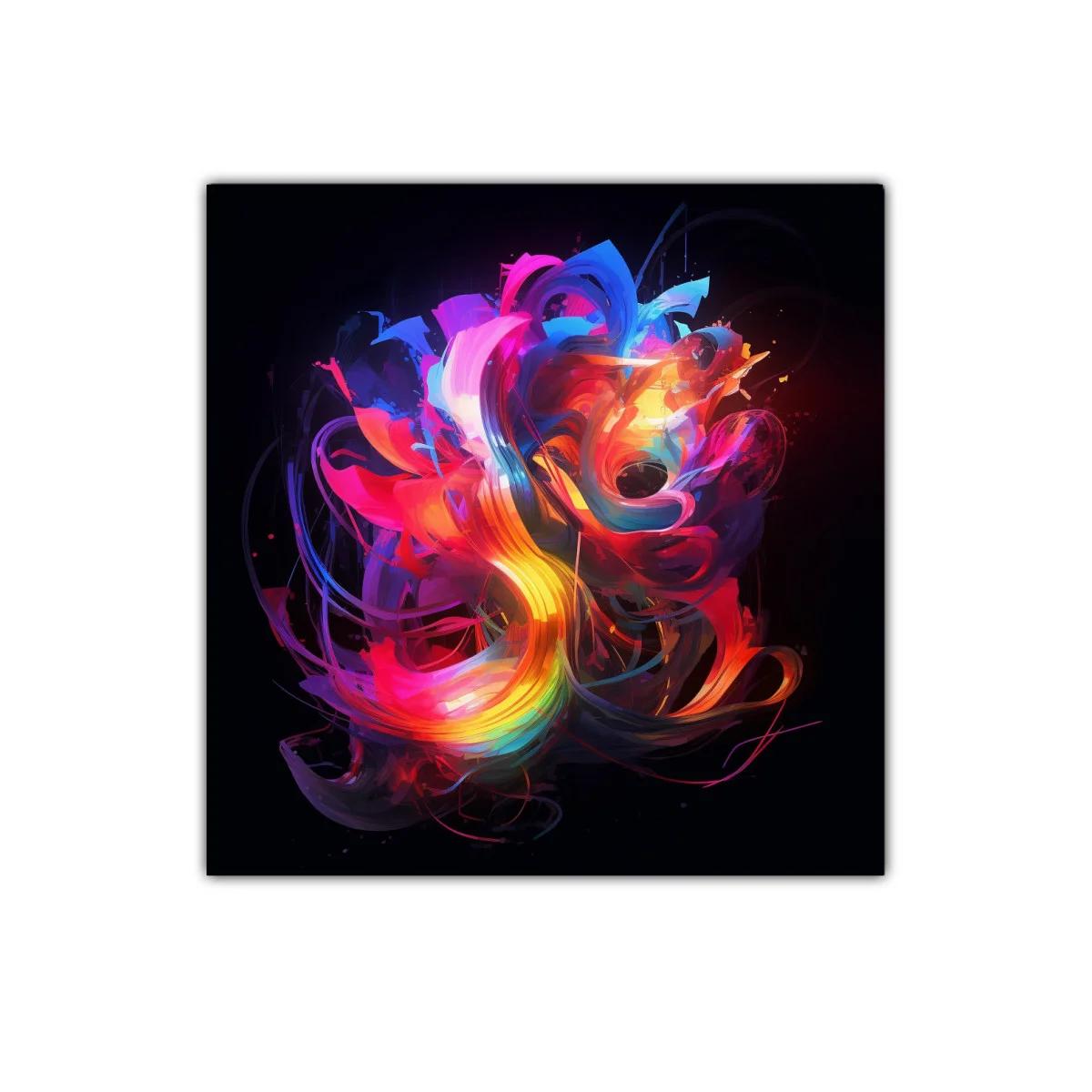 Composición abstracta vibrante de colores intensos y dinámicos — imagen principal