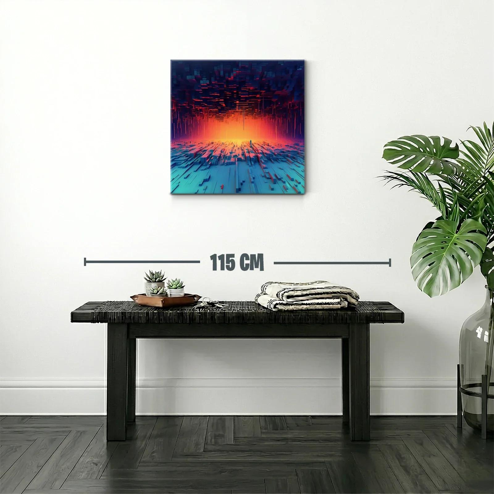 Paisaje abstracto futurista con luces intensas — miniatura 2